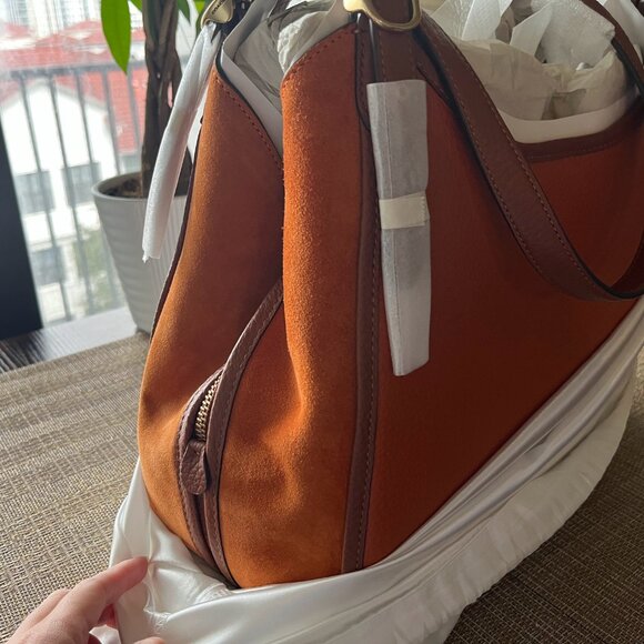 Coach Lori Canyon Leather & Suede Shoulder Bag C5265 - Picture 3 of 7